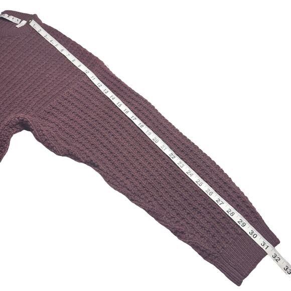BASIX Fenn Wright & Manson | Men | Vtg Burgundy Knit Fisherman Sweater | Large - Picture 6 of 8